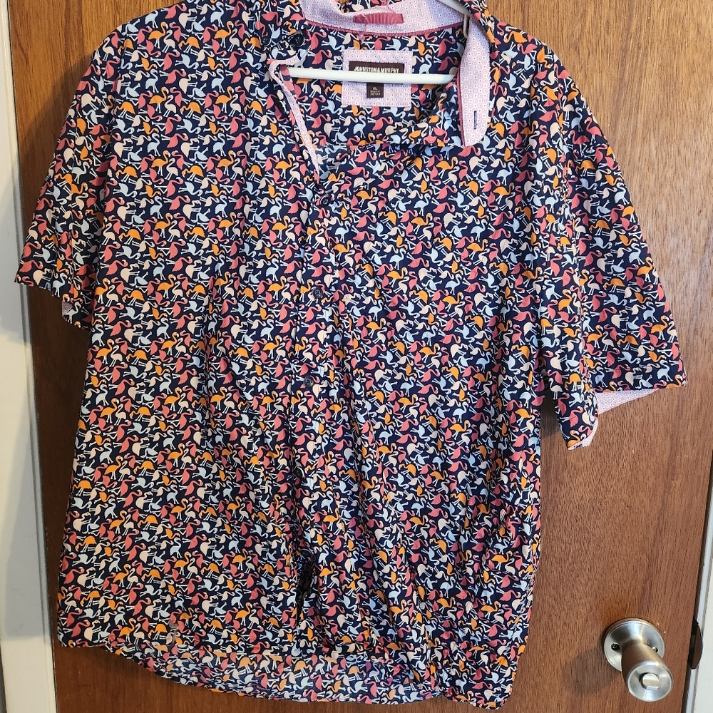 Men's XL Johnston & Murphy XL Flamingo Shirt